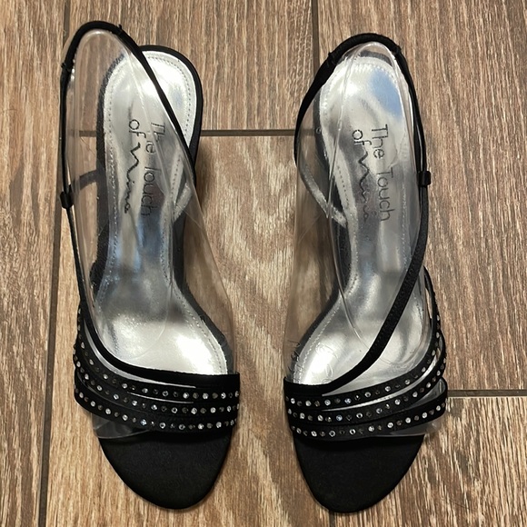 Rhinestone Black Heels - Picture 2 of 5